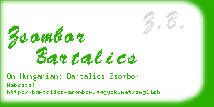 zsombor bartalics business card
